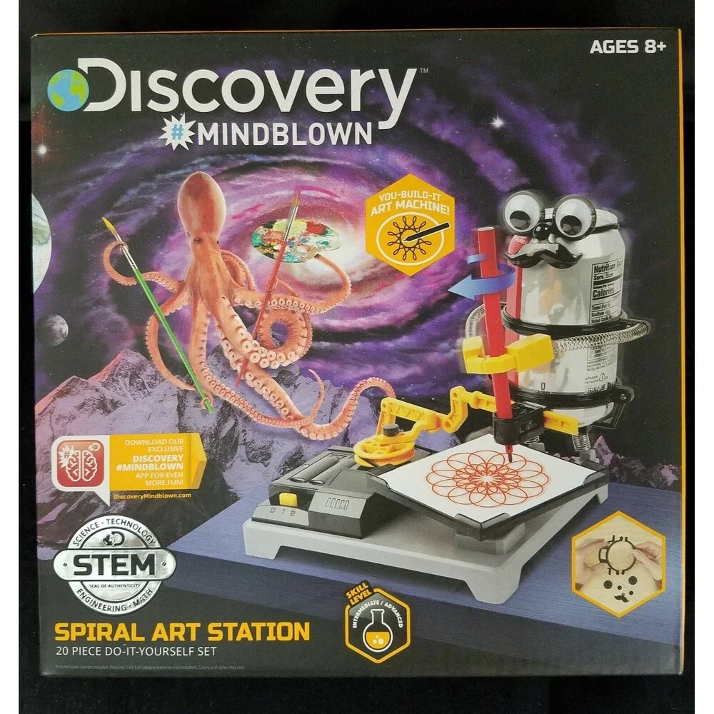 Discovery Mindblown Spiral Art Station 20 Piece STEM Ages 8+ New In Box